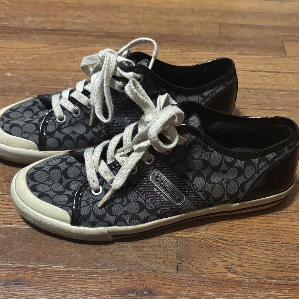Coach Monogram Black and Gray Sneakers